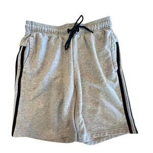 Adidas Men's 3 Stripe Knit Shorts Size Med 28 Gray